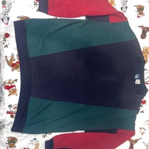 Vintage First Run Retro Multicolor Pull Over sweater  Mens Size Large